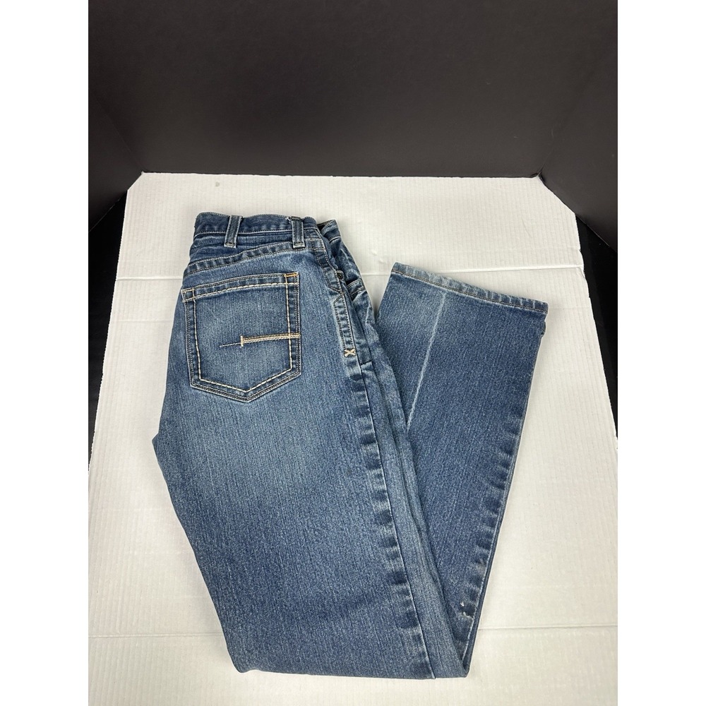 Ariat Jeans Mens 32x34 Blue Denim Rebar M4 Relaxed Boot Workwear Stains Look